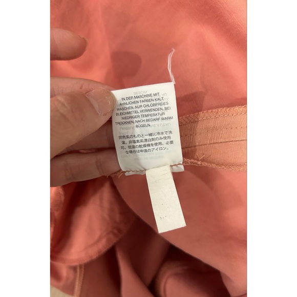 Madewell Women’s Apron Tie Waist Dress in Antique Coral Size 2 Cotton Linen - Picture 10 of 10